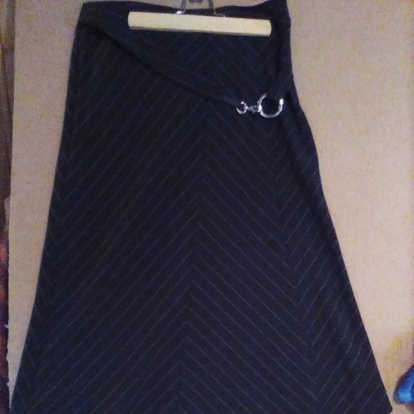 Jupe asymétrique anthracite et vieux rose - Picture 2 of 4